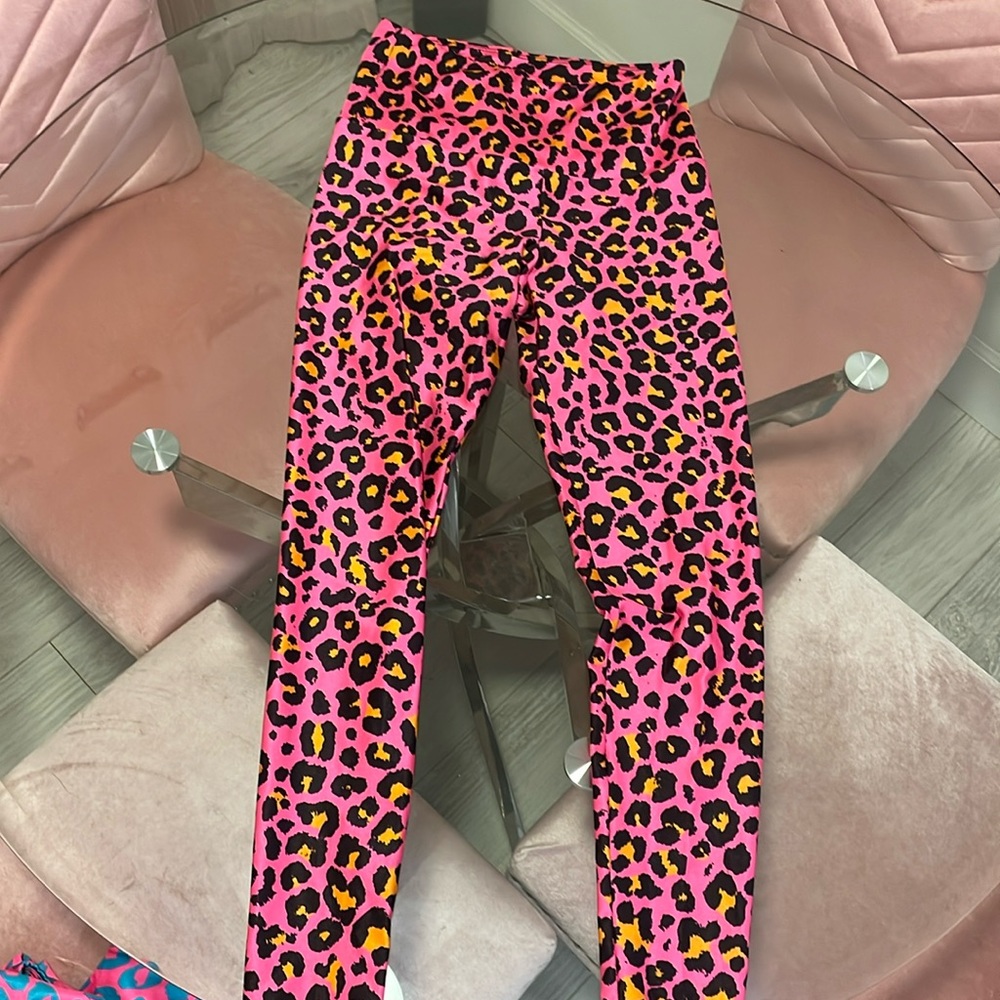 Goldsheep pink leopard leggings